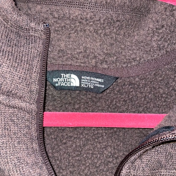 The northface mens 1/4 zip fleece sweater brown XL - Picture 5 of 5
